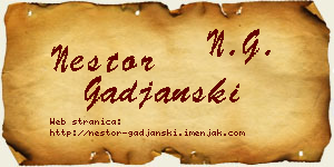 Nestor Gađanski vizit kartica